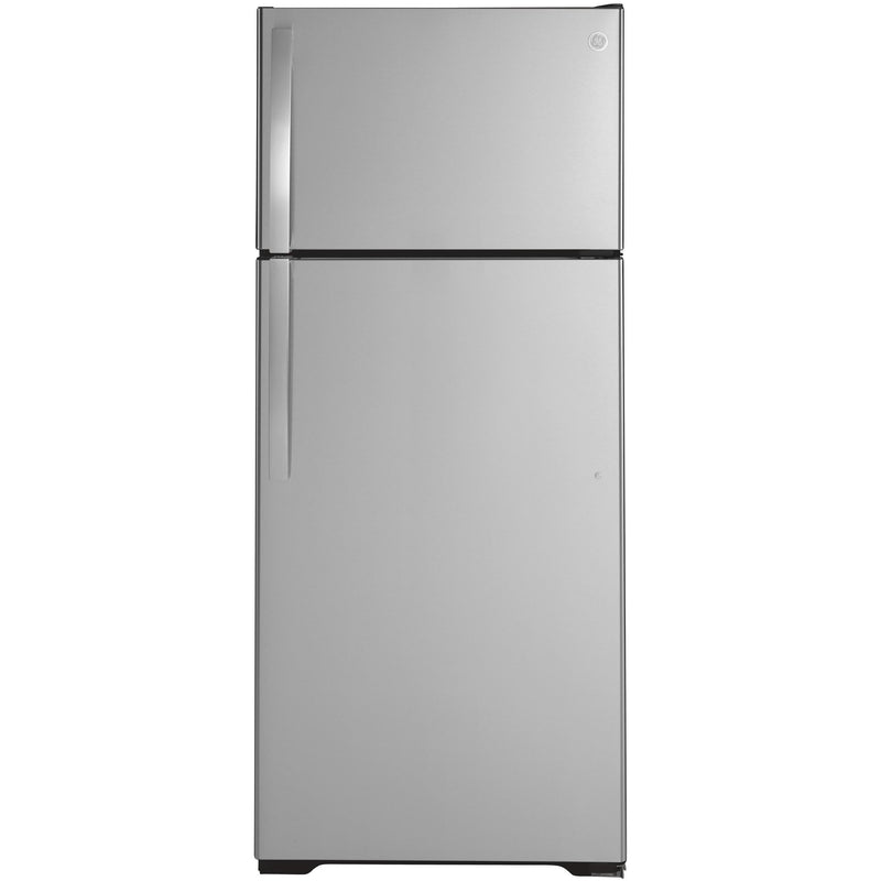 GE 28-inch, 17.5 cu. ft. Top Freezer Refrigerator GTS18HSNRSS IMAGE 1