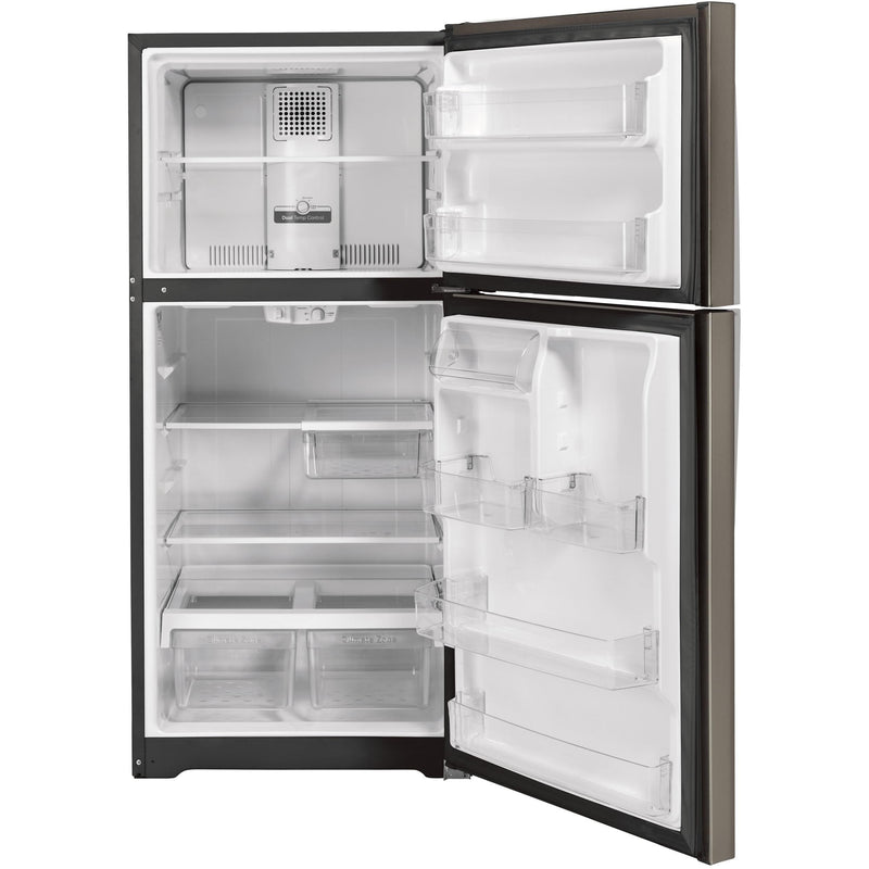 GE 30-inch, 19.1 cu.ft. Freestanding Top Freezer Refrigerator with LED Lighting GTS19KMNRES IMAGE 2