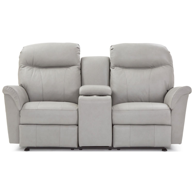 Best Home Furnishings Caitlin Reclining Leather Loveseat with Console L420CQ4 75503L IMAGE 1