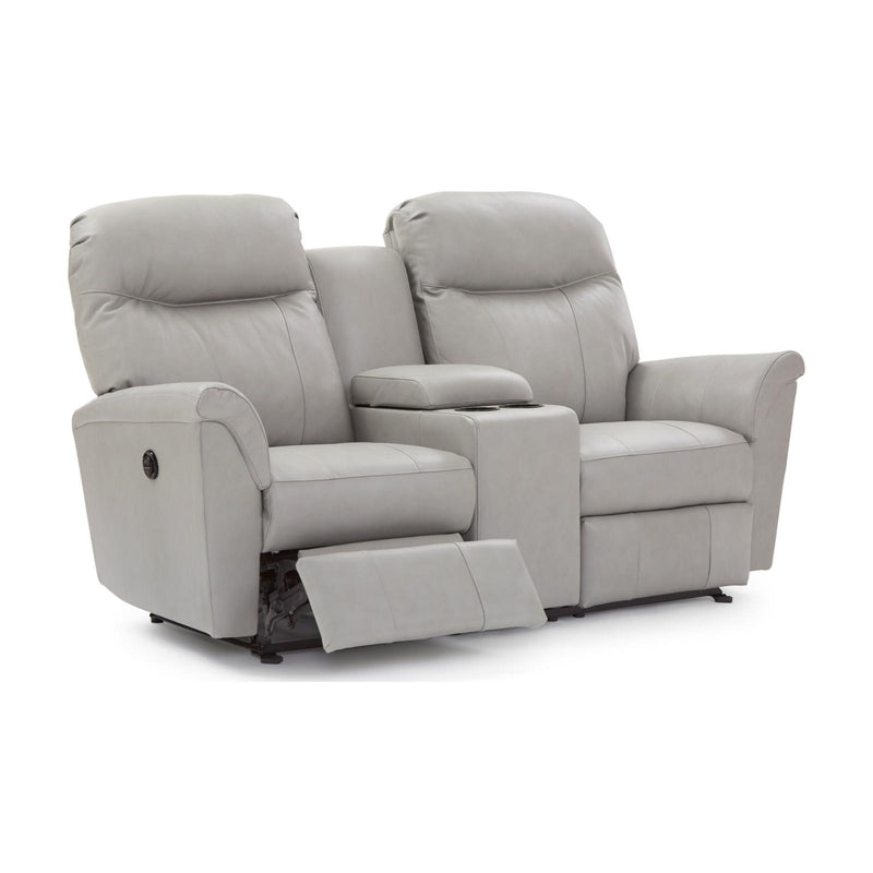 Best Home Furnishings Caitlin Reclining Leather Loveseat with Console L420CQ4 75503L IMAGE 3