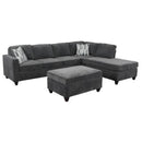  Coaster Furniture Mccord 509347 Upholstered Track Arm Sectional Sofa - Dark Grey IMAGE 1