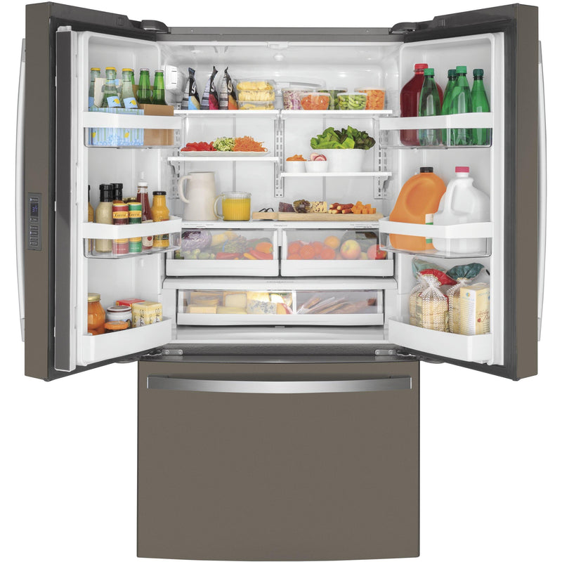 GE 36-inch, 23.1 cu.ft. Counter-Depth French 3-Door Refrigerator with Interior Ice Maker GWE23GMNES IMAGE 4