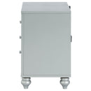  Coaster Furniture Gunnison 223212 2-Drawer Nightstand - Silver Metallic IMAGE 4