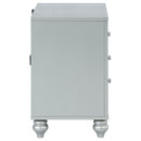  Coaster Furniture Gunnison 223212 2-Drawer Nightstand - Silver Metallic IMAGE 8