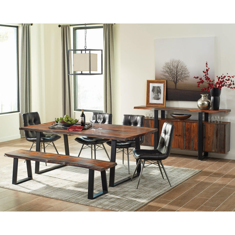  Coaster Furniture Ditman 110183 Live Edge Wood Dining Bench - Grey Sheesham IMAGE 3