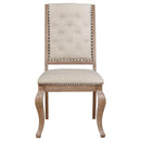  Coaster Furniture Brockway 110292 Upholstered Dining Chair - Barley Brown IMAGE 2