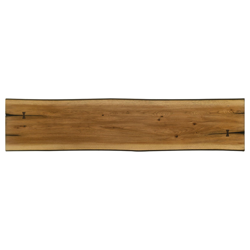 Coaster Furniture Bexley 110333 Wood Dining Bench - Natural Honey and Smokey Black IMAGE 5