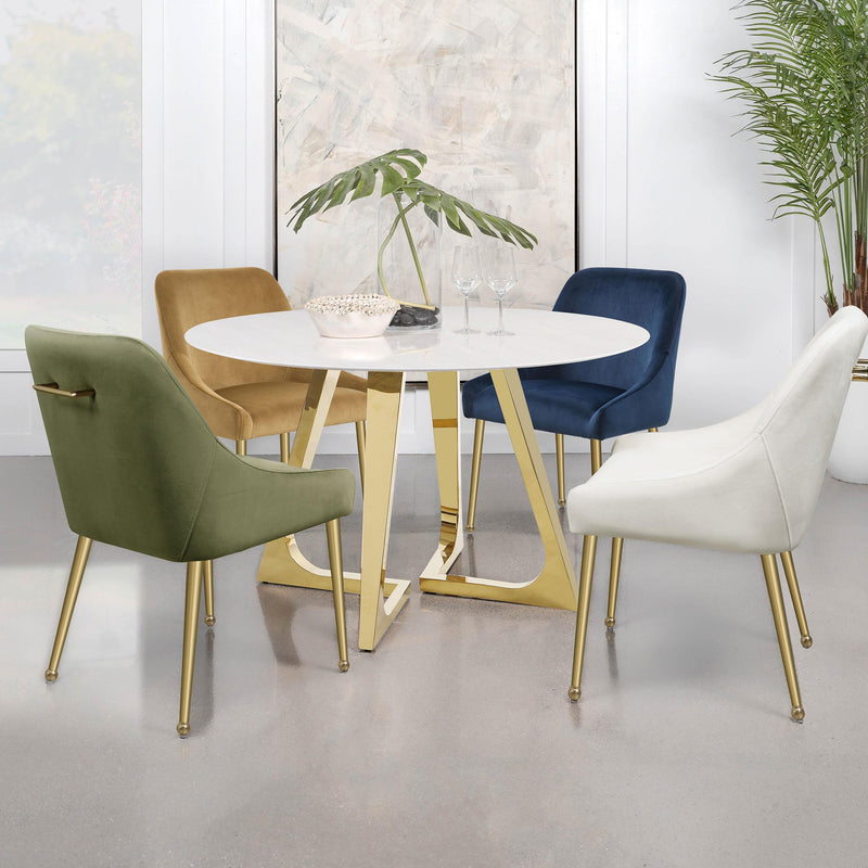 Coaster Furniture Mayette 192492 Upholstered Dining Side Chair - Blue (Set of 2) IMAGE 10