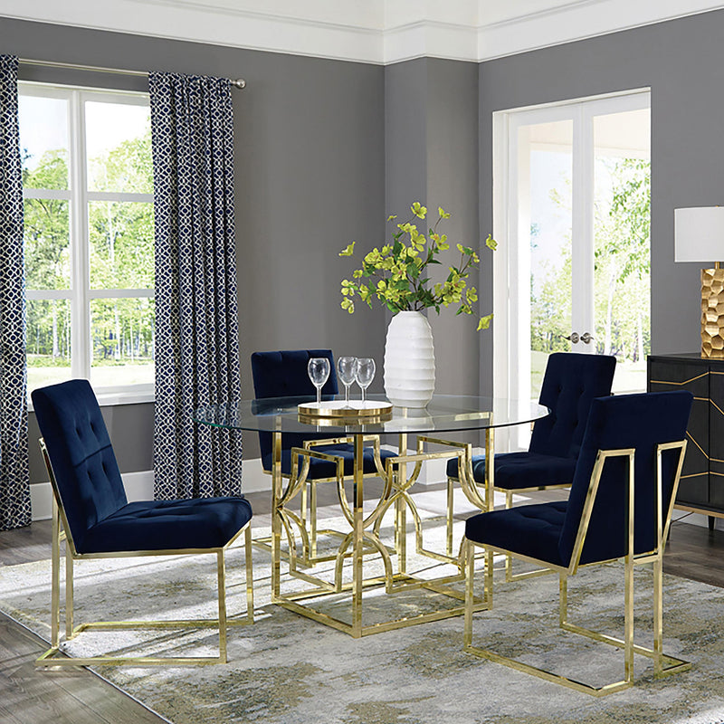 Coaster Furniture Cisco 192493 Velvet Upholstered Dining Side Chair - Gold (Set of 2) IMAGE 10