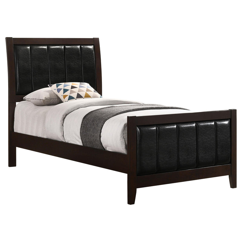 Coaster Furniture Carlton 202091T Wood Twin Panel Bed - Cappuccino IMAGE 2