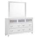  Coaster Furniture Barzini 205894 Dresser Mirror - White IMAGE 2
