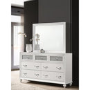  Coaster Furniture Barzini 205894 Dresser Mirror - White IMAGE 4