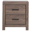  Coaster Furniture Brantford 207042 2-Drawer Nightstand - Barrel Oak IMAGE 2