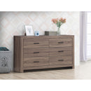  Coaster Furniture Brantford 207043 6-Drawer Dresser - Barrel Oak IMAGE 9