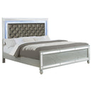  Coaster Furniture Gunnison 223211KE Wood Eastern King LED Panel Bed - Silver Metallic IMAGE 2