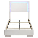  Coaster Furniture Felicity 203500T Wood Twin LED Panel Bed - White High Gloss IMAGE 3