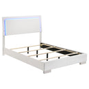  Coaster Furniture Felicity 203500F Wood Full LED Panel Bed - White High Gloss IMAGE 1