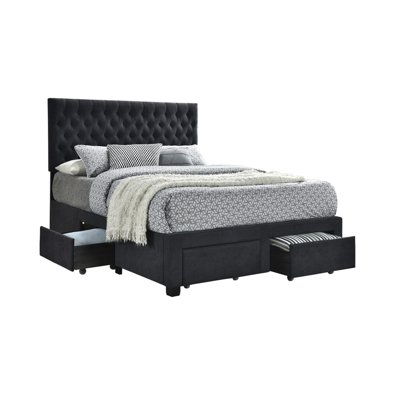  Coaster Furniture Soledad 305877F Upholstered Full Storage Panel Bed - Grey IMAGE 1