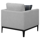  Coaster Furniture Apperson 508683 Upholstered Track Arm Accent Chair - Light Grey IMAGE 8