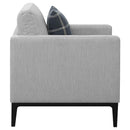  Coaster Furniture Apperson 508683 Upholstered Track Arm Accent Chair - Light Grey IMAGE 9