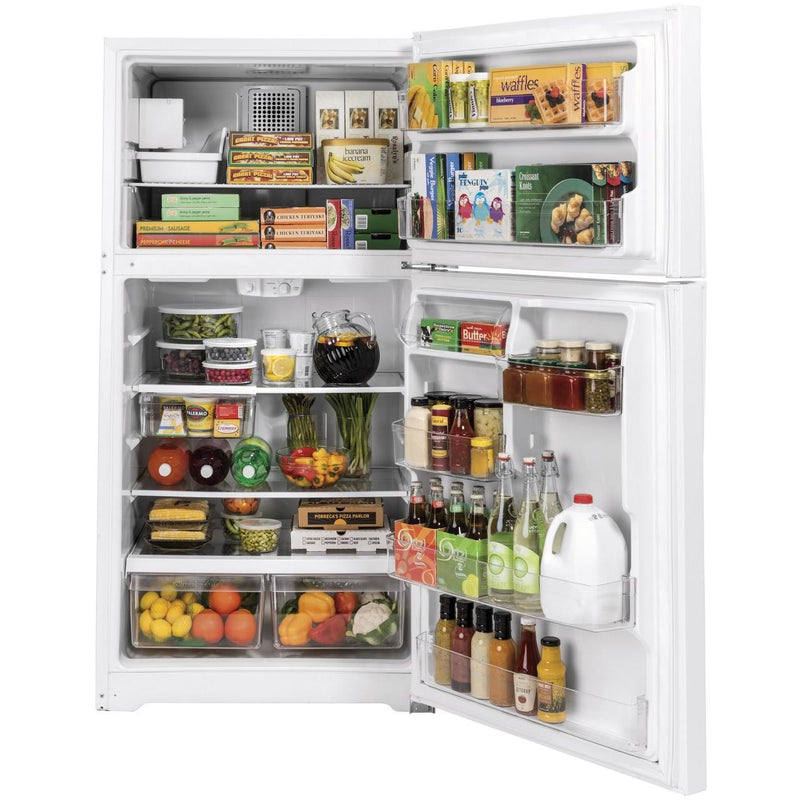 GE 33-inch, 21.9 cu. ft. Top Freezer Refrigerator with icemaker GIE22JTNRWW IMAGE 3