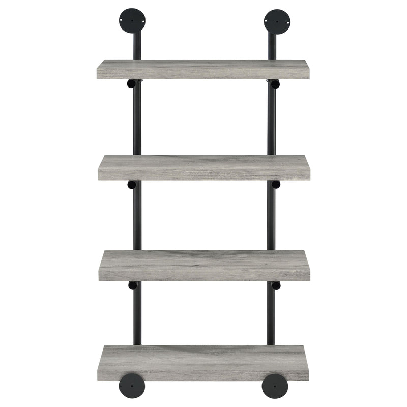  Coaster Furniture Elmcrest 804416 24-inch 4-shelf Wall Bookshelf - Grey Driftwood IMAGE 6