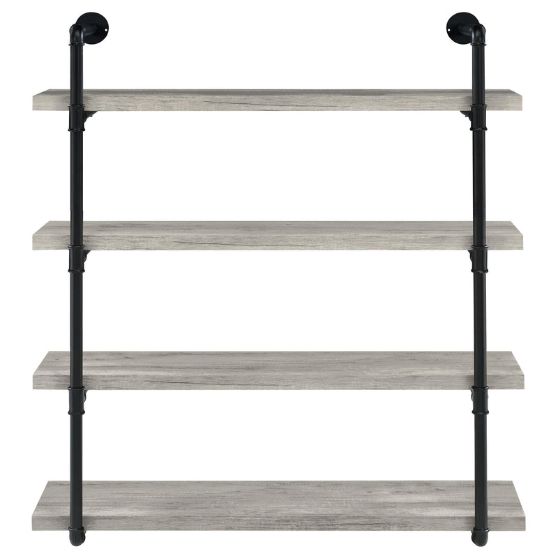  Coaster Furniture Elmcrest 804427 39-inch 4-shelf Wall Bookshelf - Grey Driftwood IMAGE 2