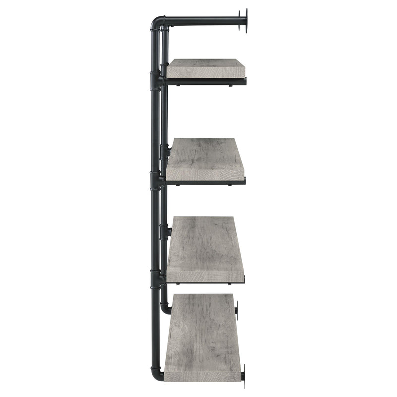  Coaster Furniture Elmcrest 804427 39-inch 4-shelf Wall Bookshelf - Grey Driftwood IMAGE 4
