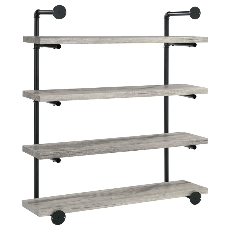  Coaster Furniture Elmcrest 804427 39-inch 4-shelf Wall Bookshelf - Grey Driftwood IMAGE 5