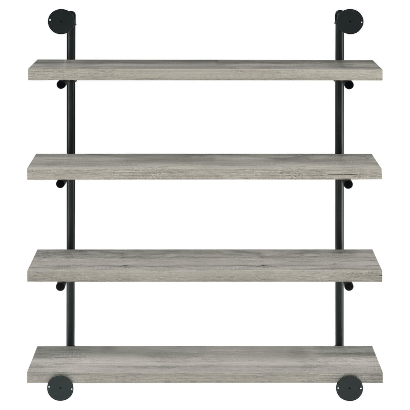  Coaster Furniture Elmcrest 804427 39-inch 4-shelf Wall Bookshelf - Grey Driftwood IMAGE 6