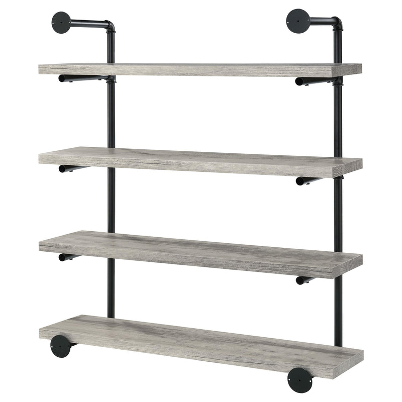  Coaster Furniture Elmcrest 804427 39-inch 4-shelf Wall Bookshelf - Grey Driftwood IMAGE 7