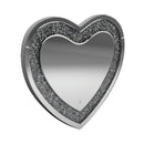  Coaster Furniture Aiko 961535 36 x 30 Inch Heart Shaped LED Light Wall Mirror - Silver IMAGE 1