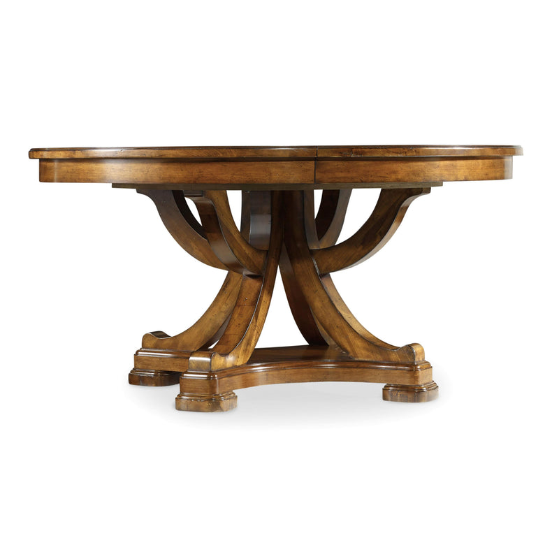 Hooker Furniture 5323-75206 Tynecastle Round Pedestal Dining Table with One 18'' Leaf IMAGE 1