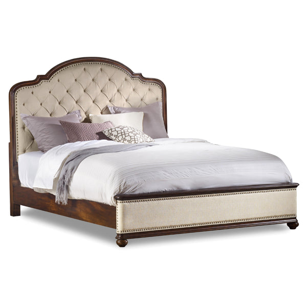 Hooker Furniture 5381-90966 Leesburg King Upholstered Bed with Wood Rails IMAGE 1