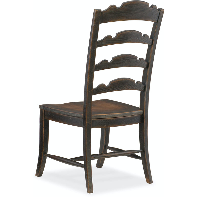 Hooker Furniture 5960-75310-BLK Hill Country Twin Sisters Ladderback Side Chair IMAGE 2