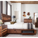  Coaster Furniture Winslow 223250SQ Wood Queen Storage Panel Bed - Smokey Walnut IMAGE 3