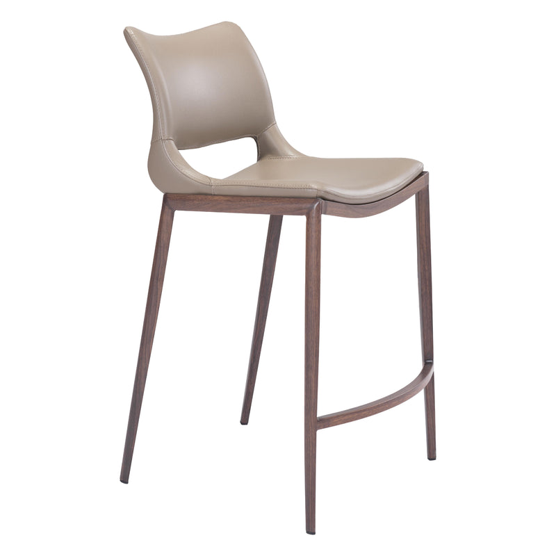 Zuo Ace 101392 Counter Stool - Brown & Walnut IMAGE 1