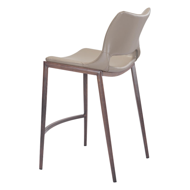 Zuo Ace 101392 Counter Stool - Brown & Walnut IMAGE 5