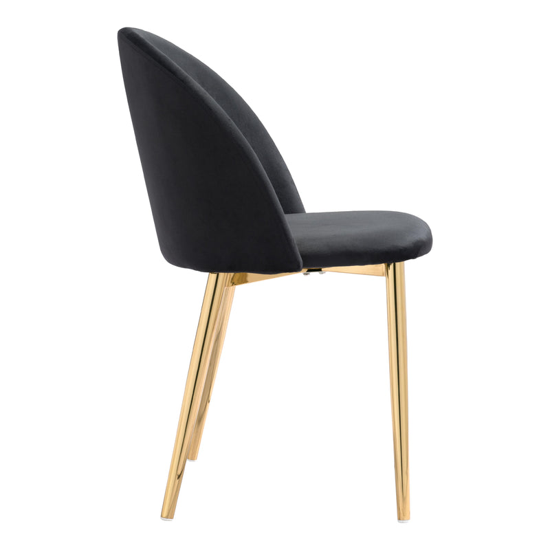 Zuo Cozy 101556 Dining Chair - Black & Gold IMAGE 2