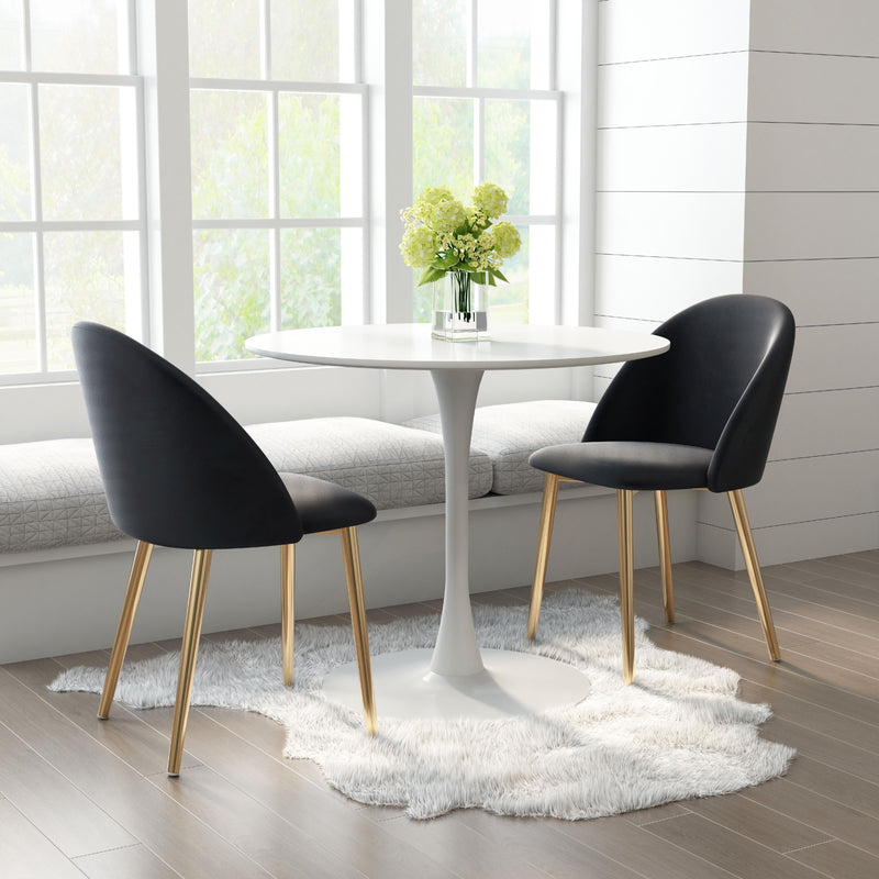Zuo Cozy 101556 Dining Chair - Black & Gold IMAGE 8