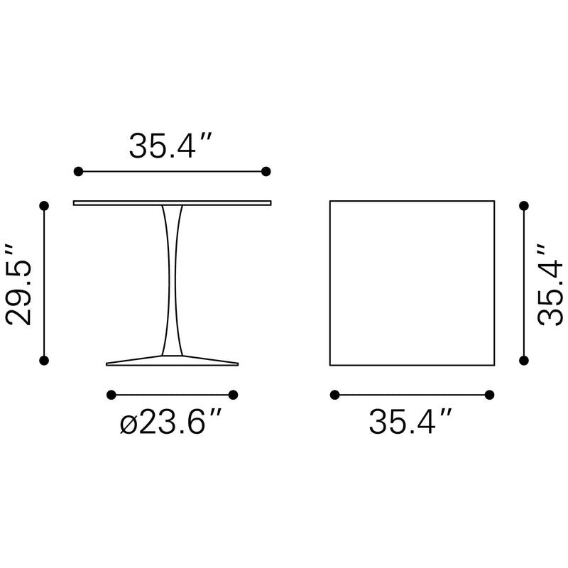 Zuo Molly 101819 Dining Table - Black IMAGE 10
