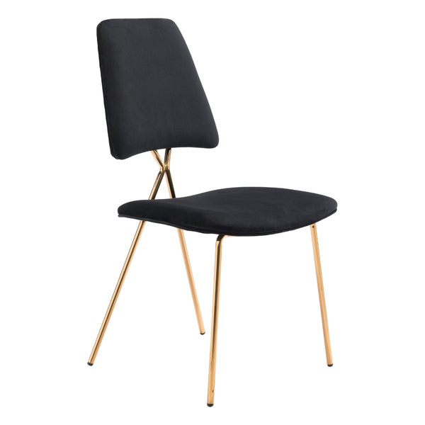 Zuo Chloe 101464 Dining Chair - Black & Gold IMAGE 1