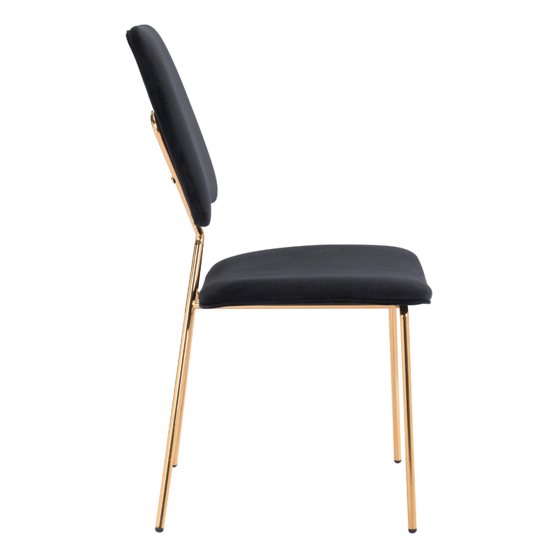 Zuo Chloe 101464 Dining Chair - Black & Gold IMAGE 2