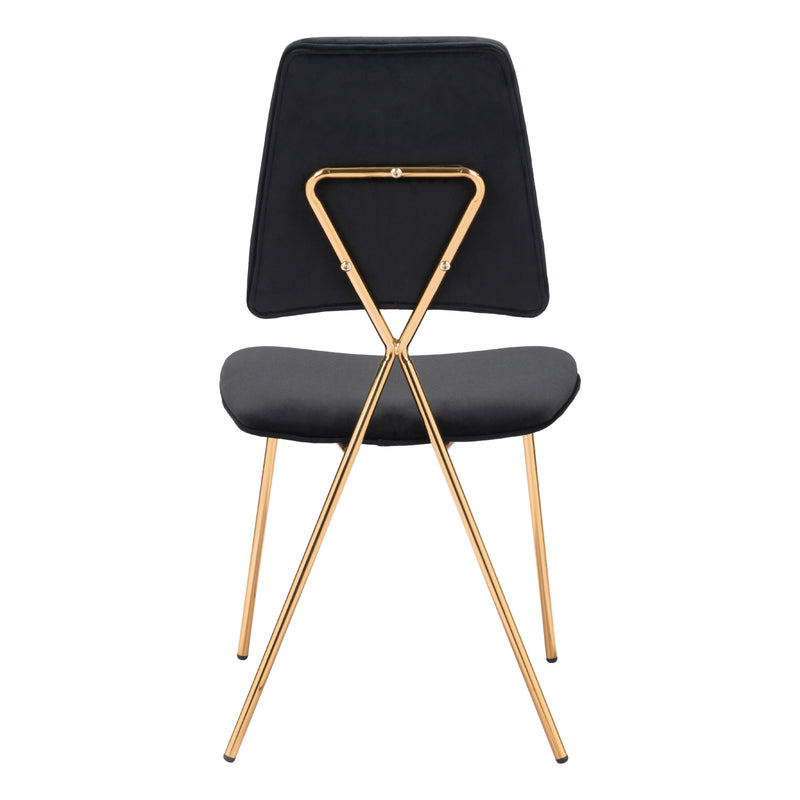 Zuo Chloe 101464 Dining Chair - Black & Gold IMAGE 4