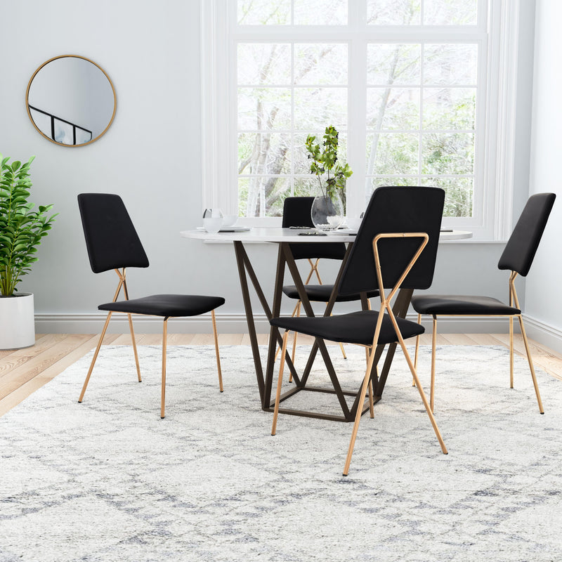 Zuo Chloe 101464 Dining Chair - Black & Gold IMAGE 8