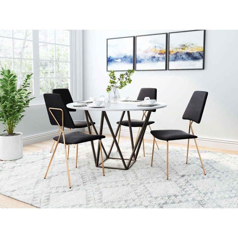 Zuo Chloe 101464 Dining Chair - Black & Gold IMAGE 9