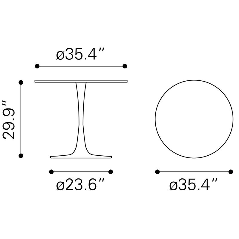 Zuo Opus 101567 Dining Table - Brown & Black IMAGE 11