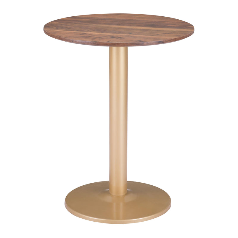 Zuo Alto 101571 Bistro Table - Brown & Gold IMAGE 2
