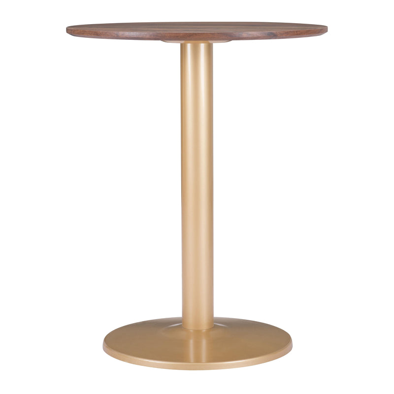 Zuo Alto 101571 Bistro Table - Brown & Gold IMAGE 3