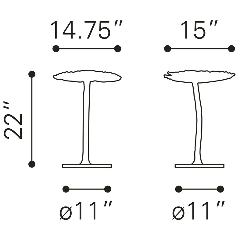 Zuo Lily 101490 Side Table - Gold IMAGE 14